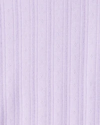 Girls Pointelle Long-Sleeve Top - Purple