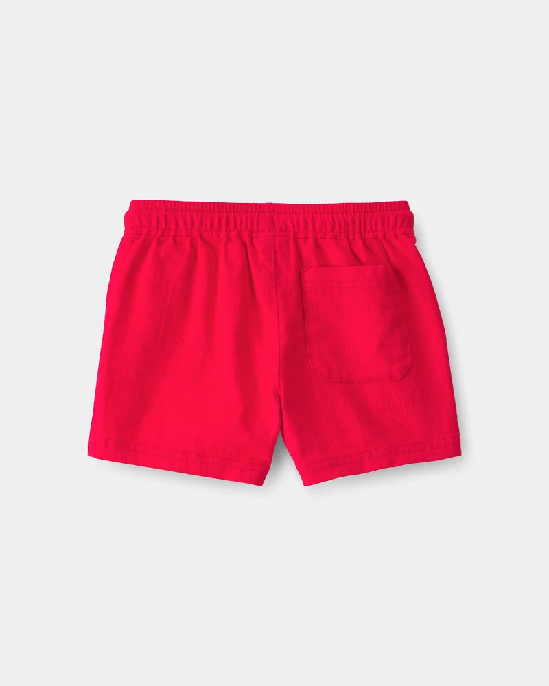 Toddler Boy Twill Shorts - Red