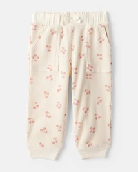 Baby Girl 2-Piece Cherry Fruit Print Long-Sleeve Tee & Pant Set - Ivory