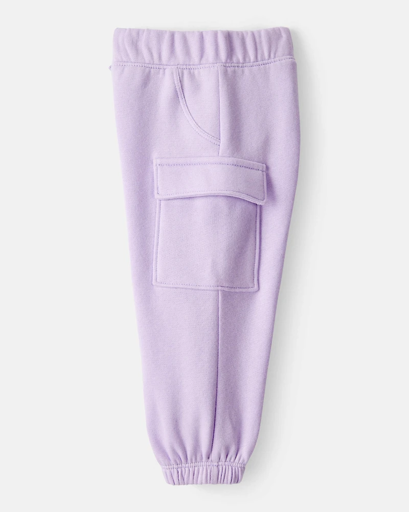 Baby Girl 2-Piece Flower Graphic Long-Sleeve Hoodie & Pant Set - Purple