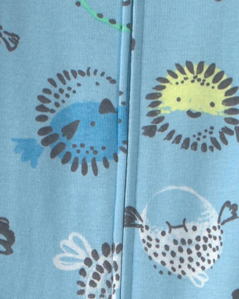 Baby Boy Pufferfish 100% Cotton 2-Way Zip 1-Piece Pyjama - Blue