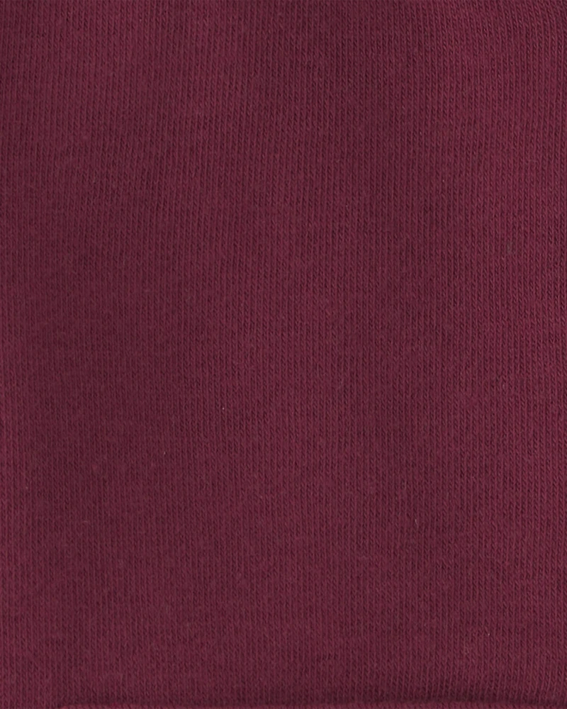 Baby Boy Fleece Zip-Up Hoodie - Burgundy