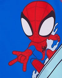 Toddler Boy Marvel™ Spider-Man Long-Sleeve Rashguard Swim Top - Red/Blue