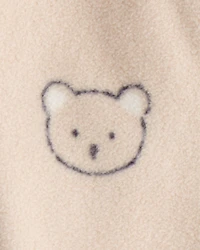 Baby Boy Bear DreamPlush Snug Fit 2-Way Zip Sleep er - Khaki