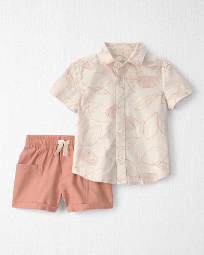 Toddler Boy 2-Piece Shorts Set Made with Organic Cotton Citrus