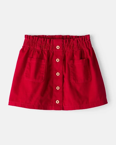 Toddler Girl Corduroy Skort - Red