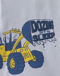 Baby Boy 4-Piece Construction 100% Cotton Snug Fit Pyjama Set - Blue