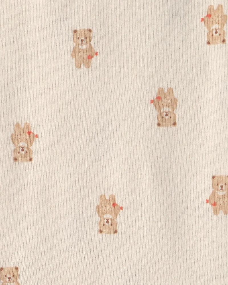 Baby 3-Piece Bear Bodysuit & Pant Set - Brown/Ivory