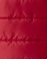 Toddler Hooded Puffer Jacket - Red