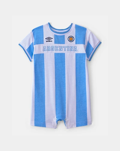 Baby Umbro Argentina Soccer Romper - Light Blue/White