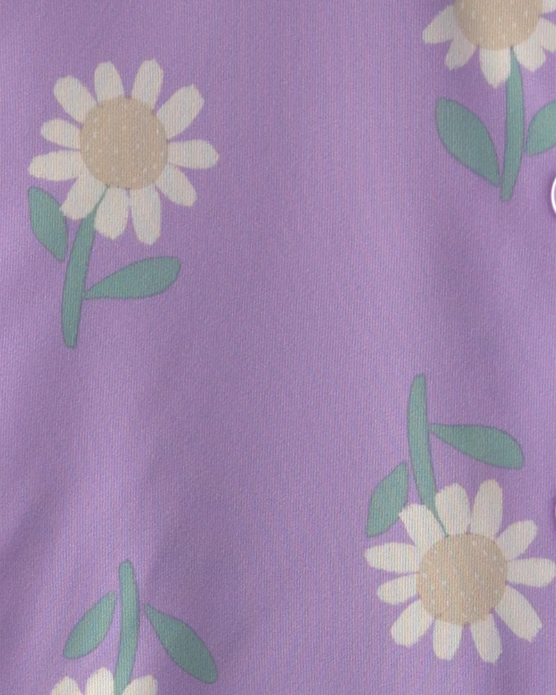 Toddler Girl Heart Short-Sleeve 2-Piece Pyjama Set - Purple