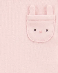 Baby Girl 5-Pack Floral Bunny Short-Sleeve Cotton Bodysuits