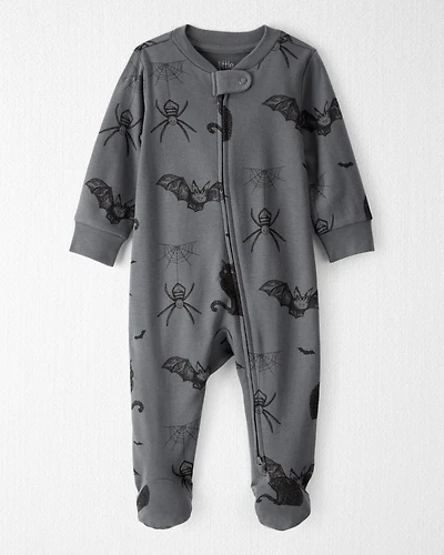 Baby Organic Cotton Sleep & Play Pyjamas Spooky Creatures Print