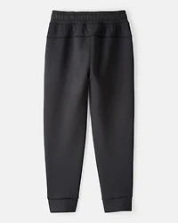 Boys Cotton Active Pants - Black