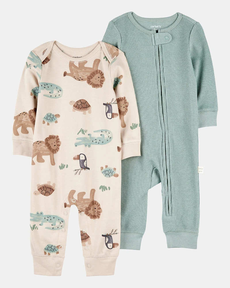Baby 2-Pack Zip-Up Jumpsuits