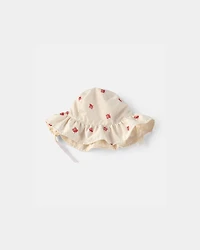 Baby Girl Canada Day Sunhat -White