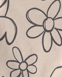 Toddler Girl Floral Ladybug Bike Shorts - Brown