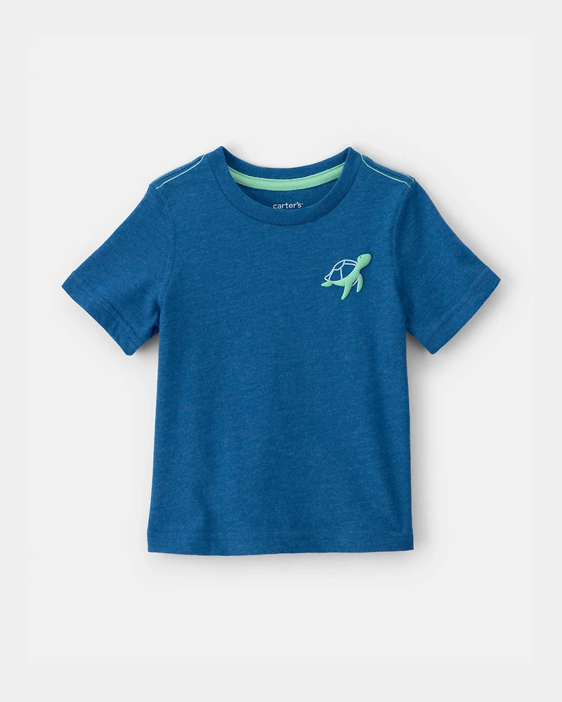 Baby Boy Sea Turtle Graphic Tee - Blue