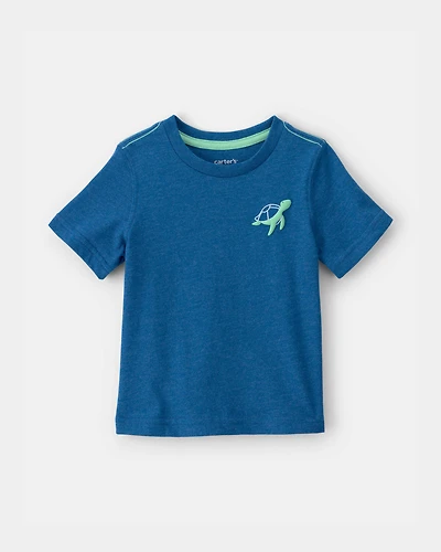 Baby Boy Sea Turtle Graphic Tee - Blue