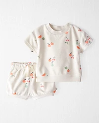 Baby 2-Piece Fruit-Print Set Made with Organic Cotton