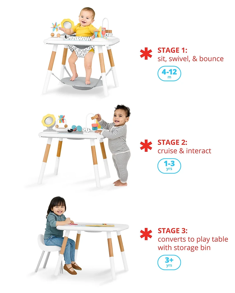 Discoverosity Montessori-Inspired 3-Stage Activity Center & Play Table
