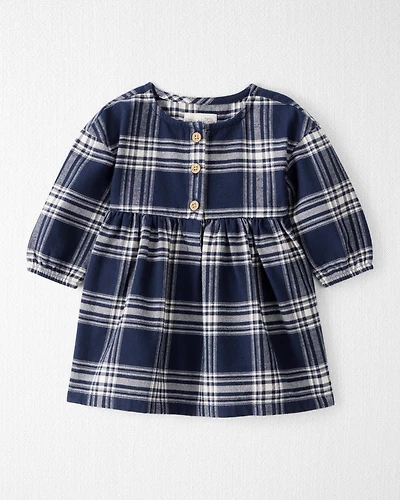 Baby Girl Organic Cotton Flannel Dress