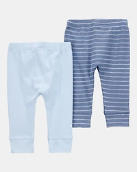 Baby Boy 2-Pack Pull-On Cotton Pants