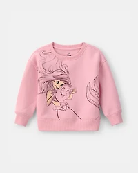 Toddler Girl Disney© Ariel Fleece Pullover Sweatshirt - Pink