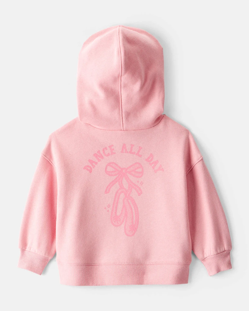 Baby Girl 2-Piece Ballet Long-Sleeve Hoodie & Pant Set - Pink