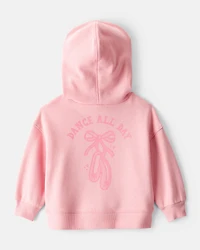 Baby Girl 2-Piece Ballet Long-Sleeve Hoodie & Pant Set - Pink