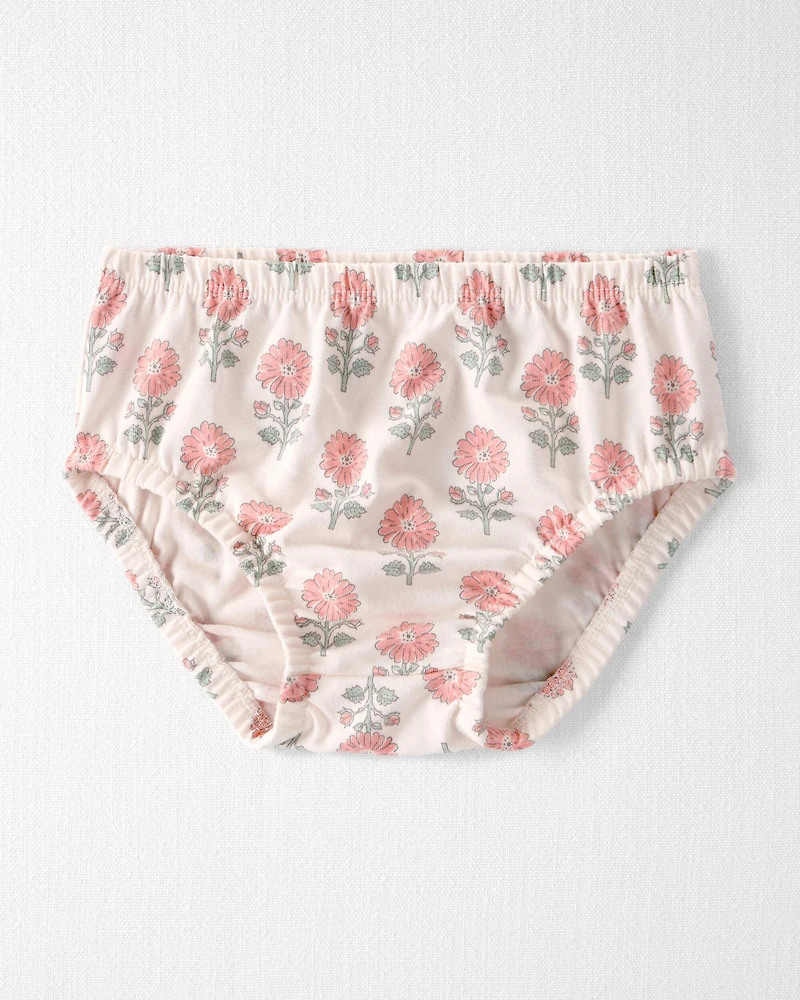 Baby Girl Organic Cotton Floral Tiered Dress