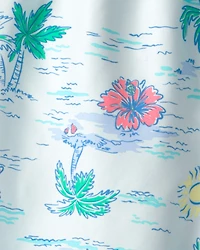 Boys Floral  Swim Trunks - Blue