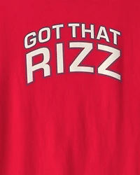 Boys 'Got That Rizz' Graphic Tee - Red
