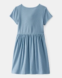 Girls Ribbed Dress