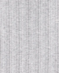 Girls Pointelle Long-Sleeve Top - Grey