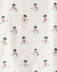 Kid Organic Cotton Snowman Print Pyjamas
