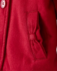 Toddler Girl Long-Sleeve Fashion Peacoat - Red