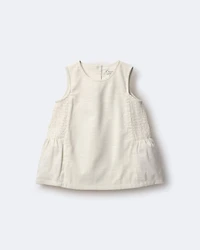 Toddler Girl Smocked Top - Cream