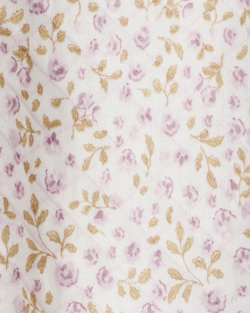 Baby Girl 2-Piece Cardigan & Pants Set Made with Organic Cotton Botanic Muse Print