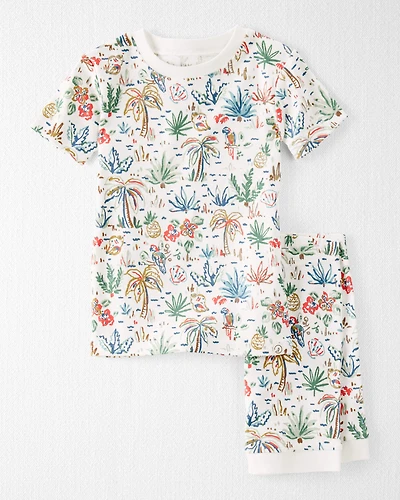 Toddler Organic Cotton Pyjamas Tropical Print