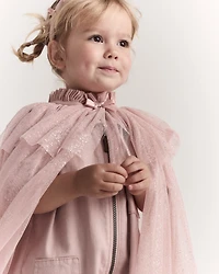 Toddler Girl Confetti Dress Up Cape - Light Pink