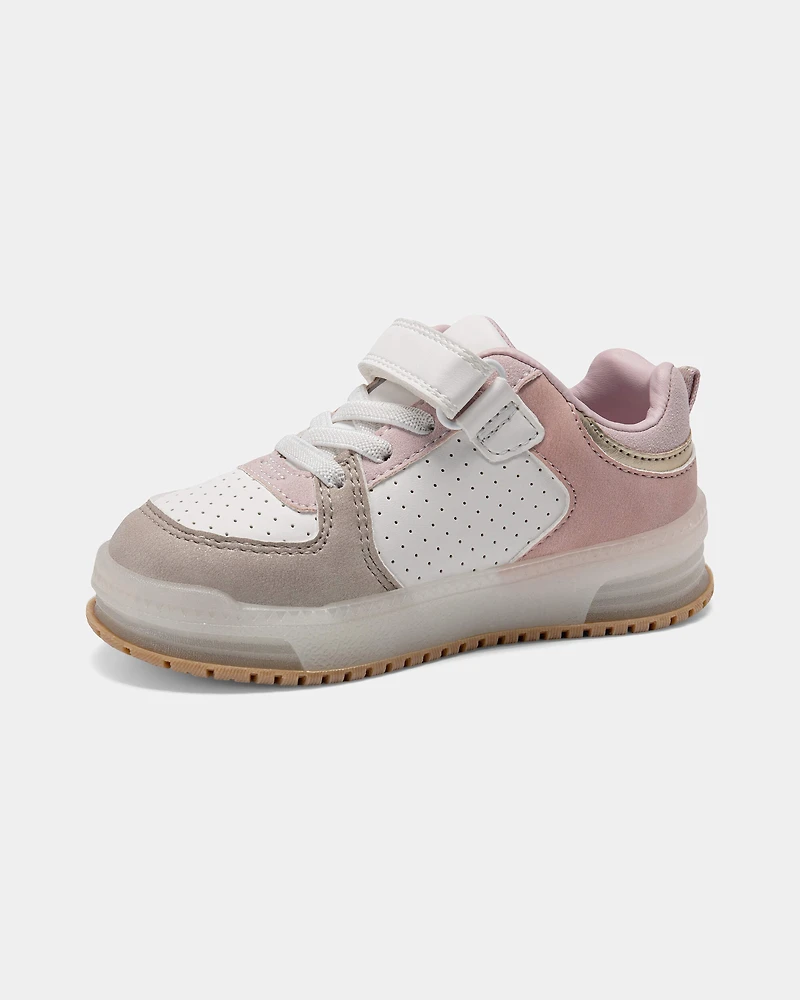 Toddler Girl Colour Block Casual Sneakers - Pink/White