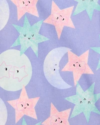 Toddler 4-Piece Moon & Stars 100% Snug Fit Cotton Pyjamas