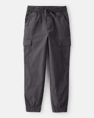 Boys Cotton Fashion Cargo Pants - Dark Grey