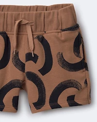 Toddler City Park™ Short Abstract Print - Brown