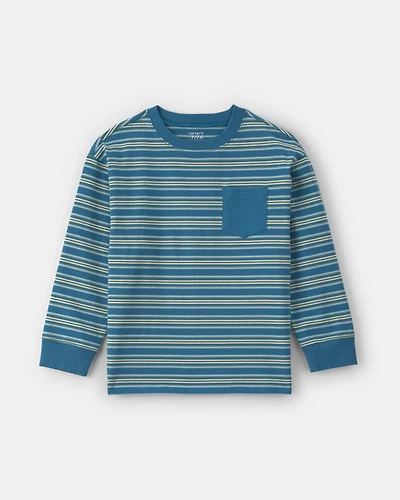Boys Striped Long-Sleeve T-Shirt - Blue