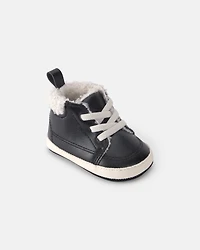 Baby Boy High Top Sneakers - Black