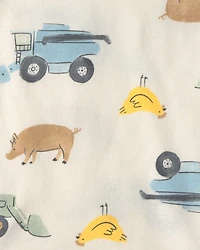 Baby Boy Farm 4-Piece Pyjama Set - Ivory