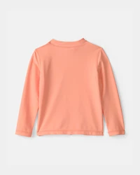 Toddler Boy Crab Solid Long-Sleeve Rashguard - Orange