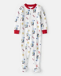 Baby Bluey™ 100% Cotton Long-Sleeve Snug Fit 1-Piece Pyjamas - White